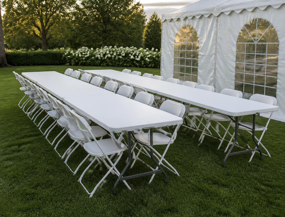 Tables and Chairs available to rent in the Midlands